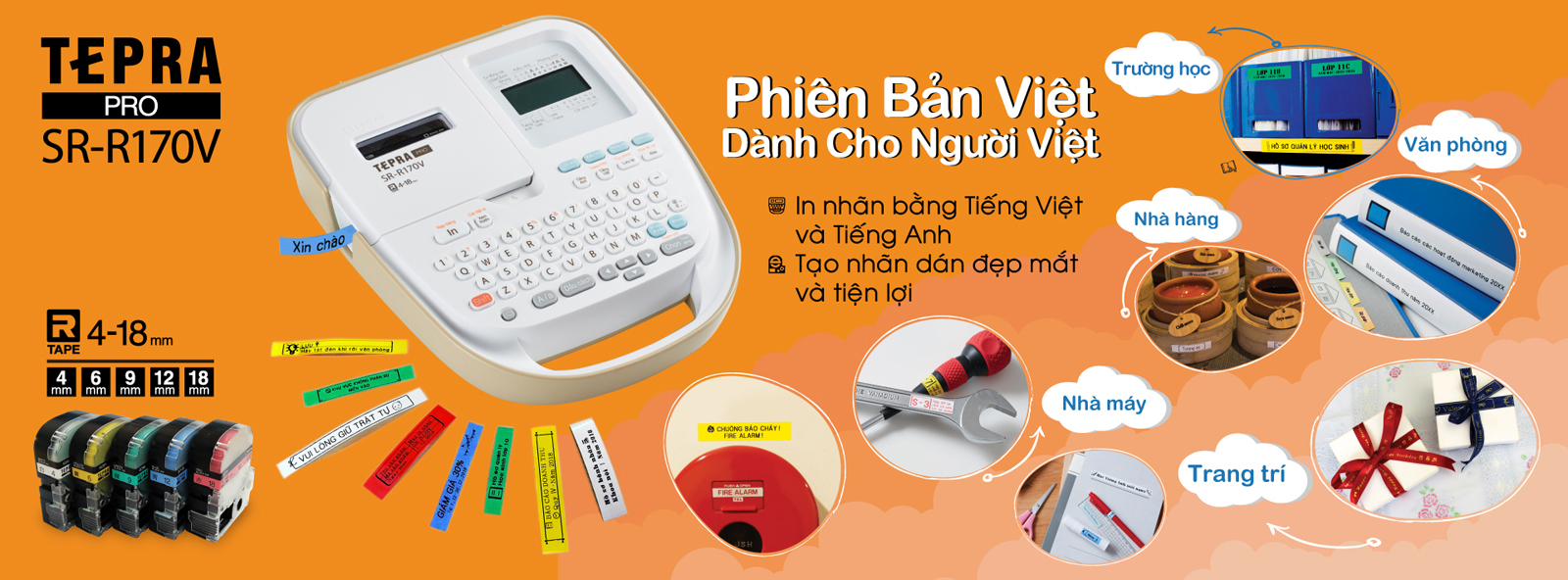 TEPRA PRO SR-R170V - Hàng Nhật dành cho người Việt